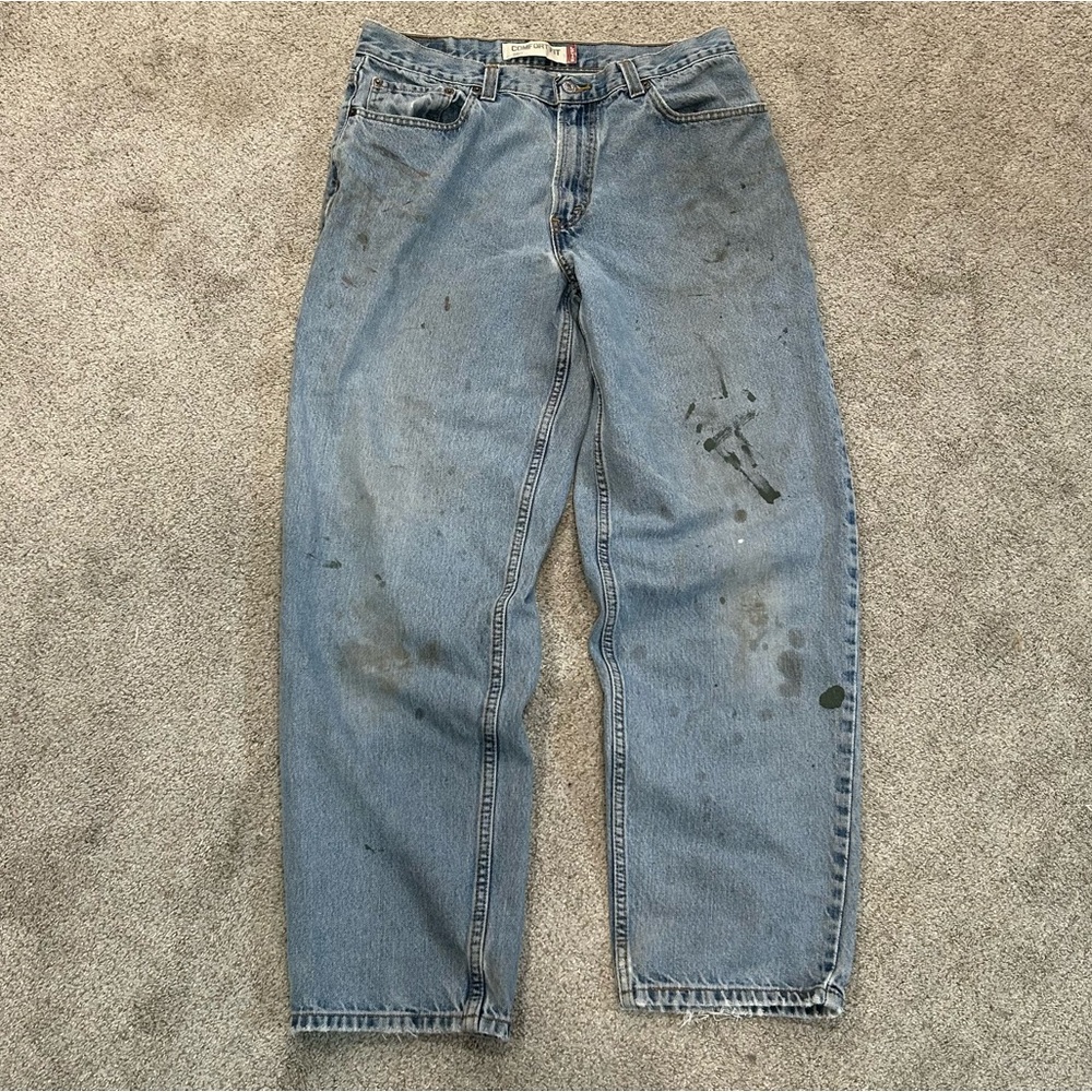 Distressed Levi’s 560 Comfort Fit Light Wash Jeans 34x32 Vintage Style